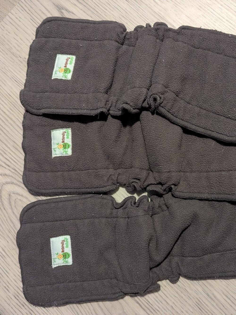 Charcoal Bamboo Cloth Diaper Inserts (set of 3)